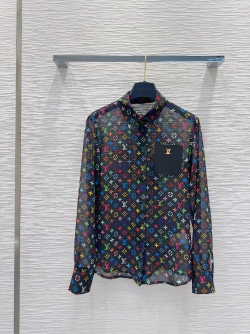 Louis Vuitton Monogram Sheer Shirt - A Stylish and Versatile Wardrobe Staple 1 Louis Vuitton Monogram Sheer Shirt - A Stylish and Versatile Wardrobe Staple