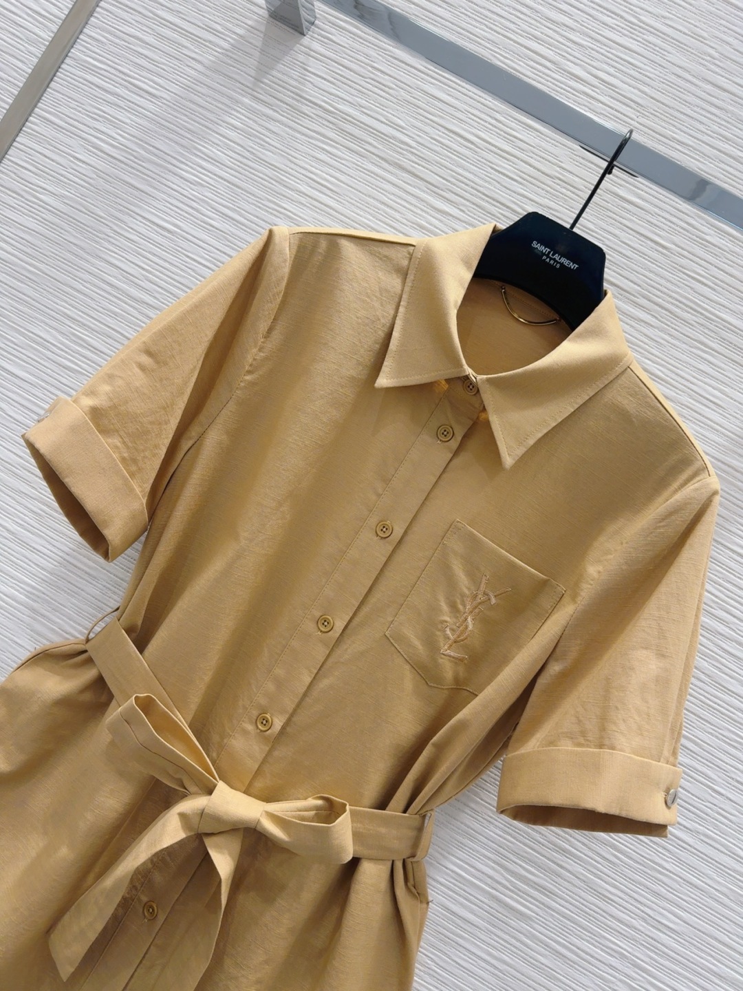 Elegant YSL 2025SS Designer Shirt Dress - Sophisticated & Chic 3 cmp i1748090907517 6670 0 1