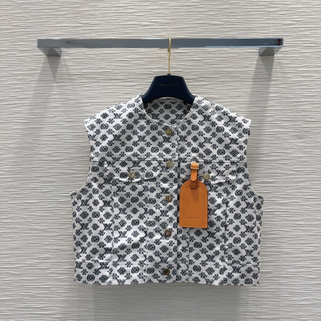 Louis Vuitton 2025SS Jacquard Vest Sleeveless Jacket - Exquisite Detailing
