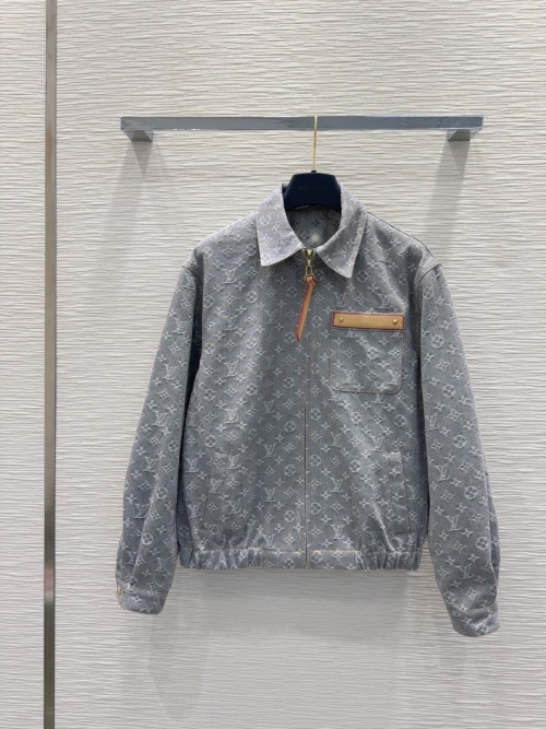 Louis Vuitton 2025FW Women's Gray Monogrammed Denim Jacket, Stylish and Versatile 1 Louis Vuitton 2025FW Women's Gray Monogrammed Denim Jacket, Stylish and Versatile
