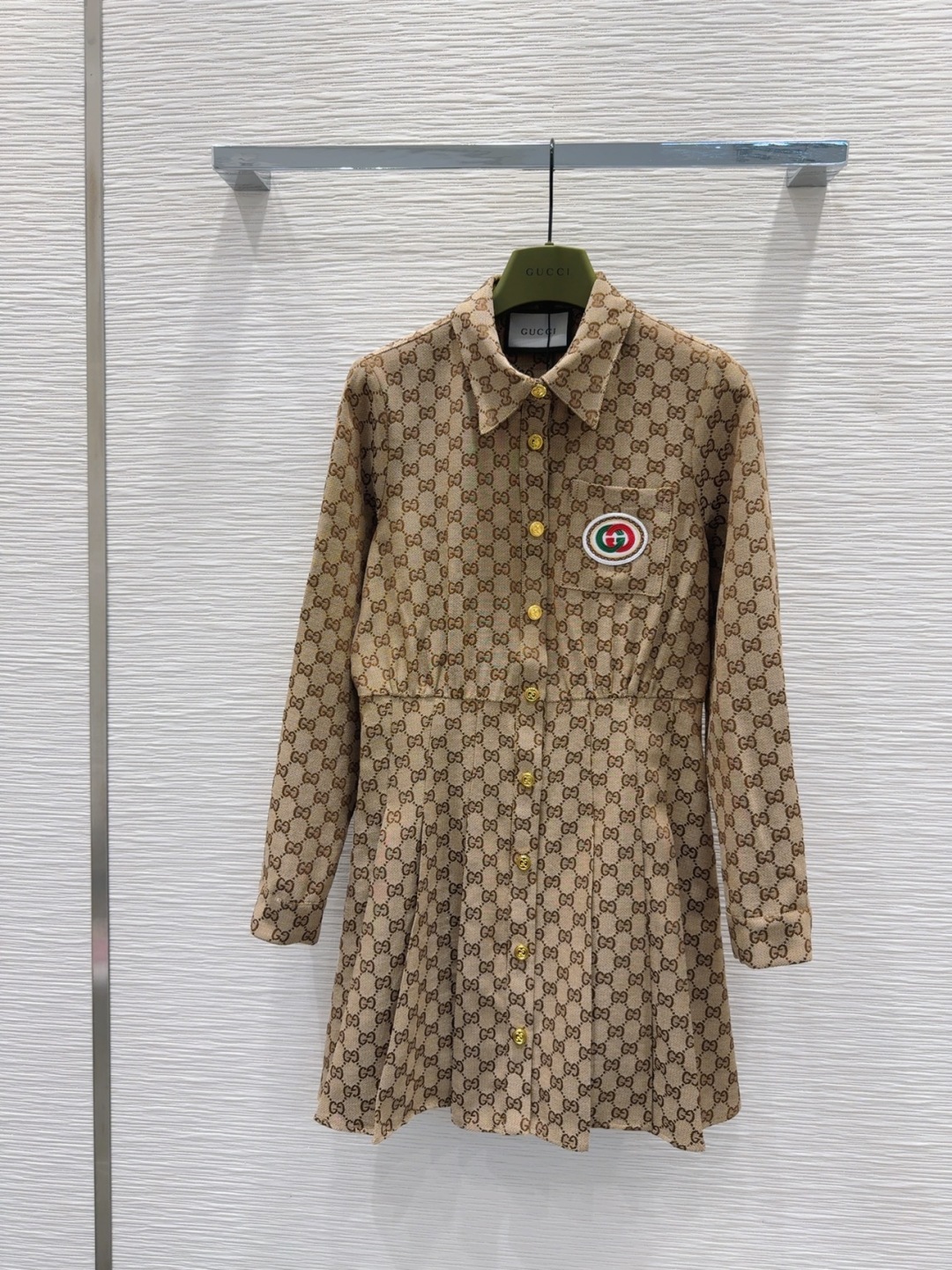 Gucci Dames Overhemdjurk met GG-Motief - Elegante & Stijlvolle Jurk