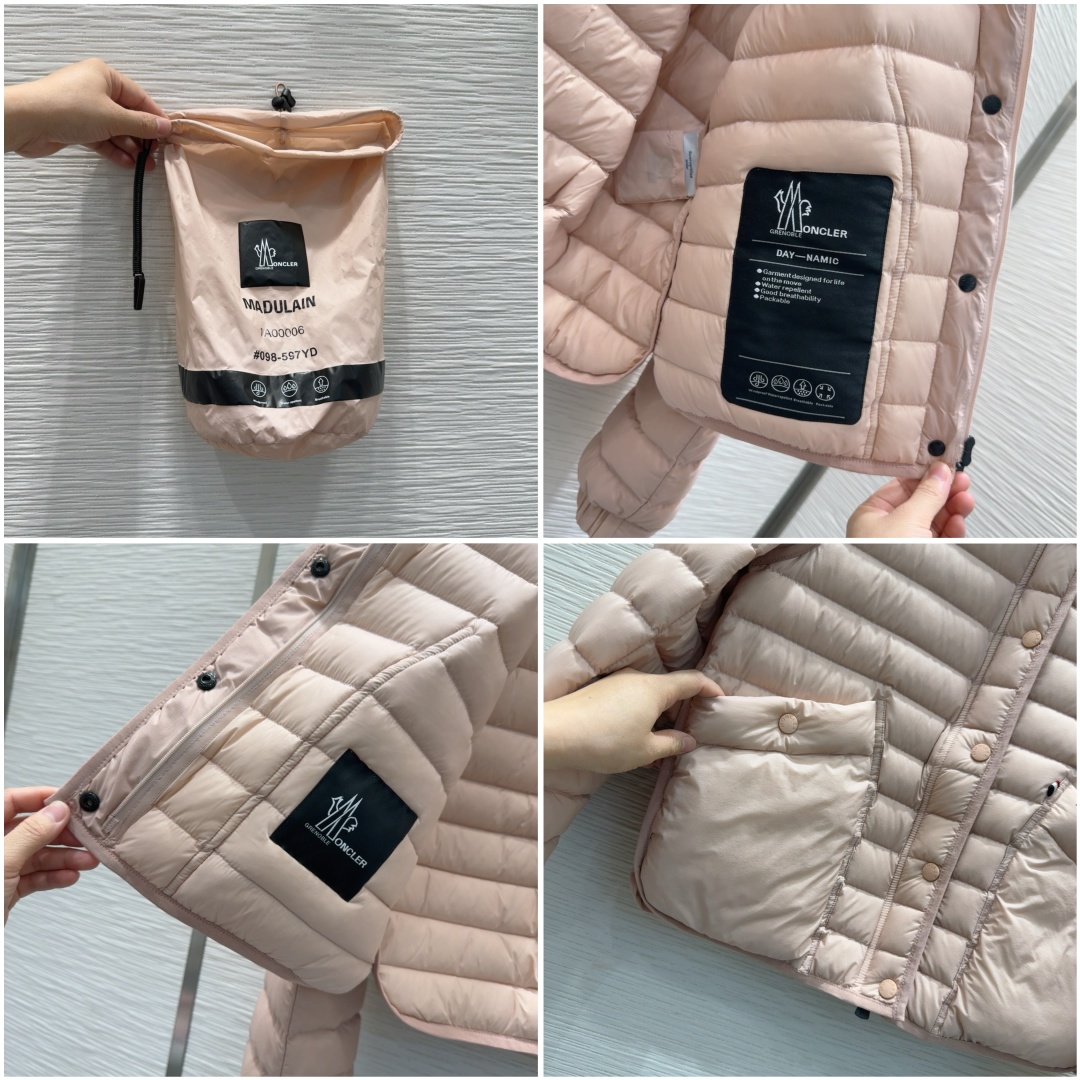 🛍️Moncle*👑2025FW新款羽绒服 90%鹅绒 充绒量71克 整体保暖效果拉满，常规款羽绒服 休