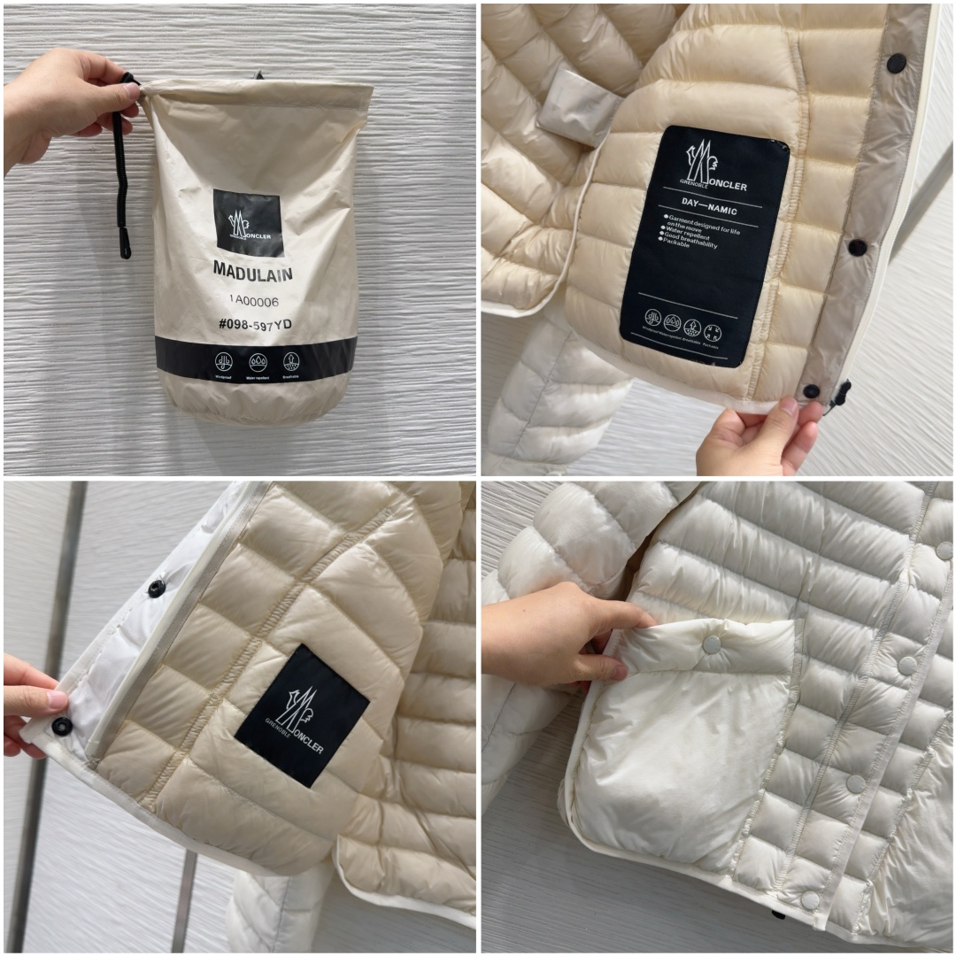 🛍️Moncle*👑2025FW新款羽绒服 90%鹅绒 充绒量71克 整体保暖效果拉满，常规款羽绒服 休