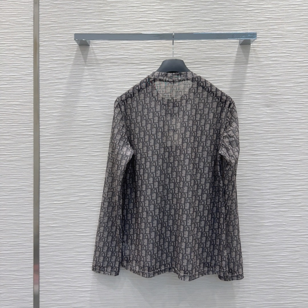 🛍️ Christian Dio* 👑2025FW新款网纱打底衫 渗透印花 高级大气 柔软弹力很舒服 满