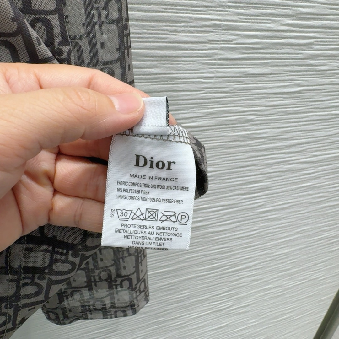 🛍️ Christian Dio* 👑2025FW新款网纱打底衫 渗透印花 高级大气 柔软弹力很舒服 满