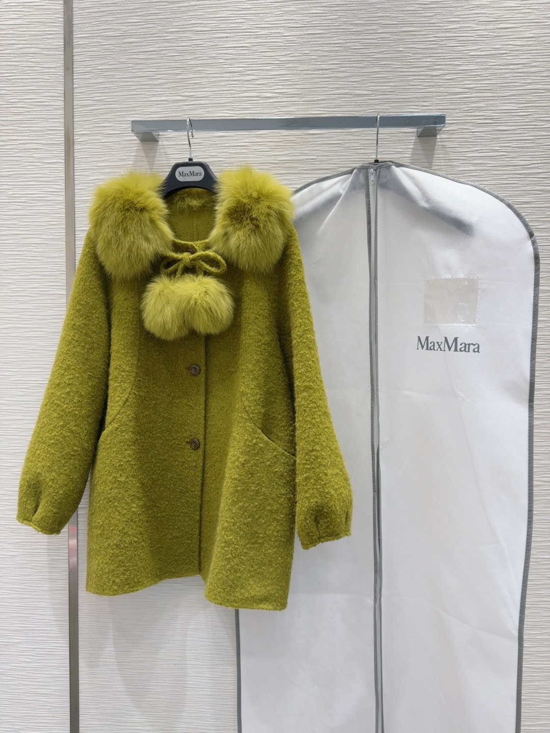 🛍️🛍️原单品质❤️渠道狠货❤️Max Mar*a👑双面羊毛大衣 高衣品的宝宝 100%羊毛+可拆卸狐狸