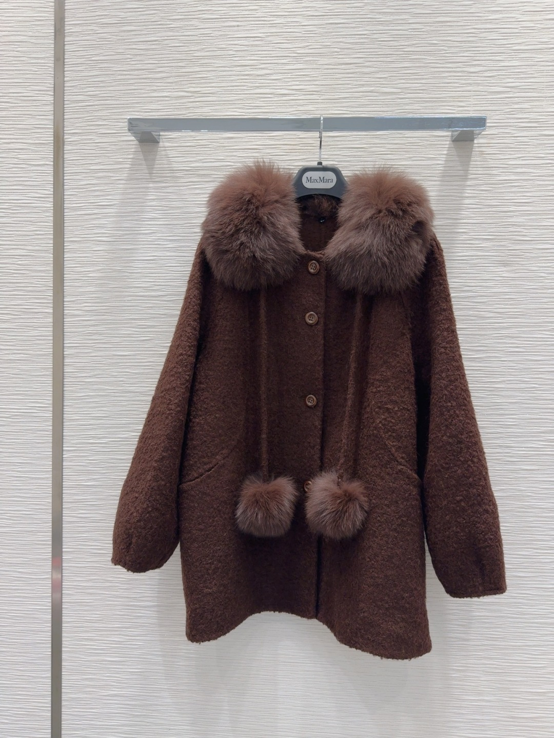 🛍️🛍️原单品质❤️渠道狠货❤️Max Mar*a👑双面羊毛大衣 高衣品的宝宝 100%羊毛+可拆卸狐狸