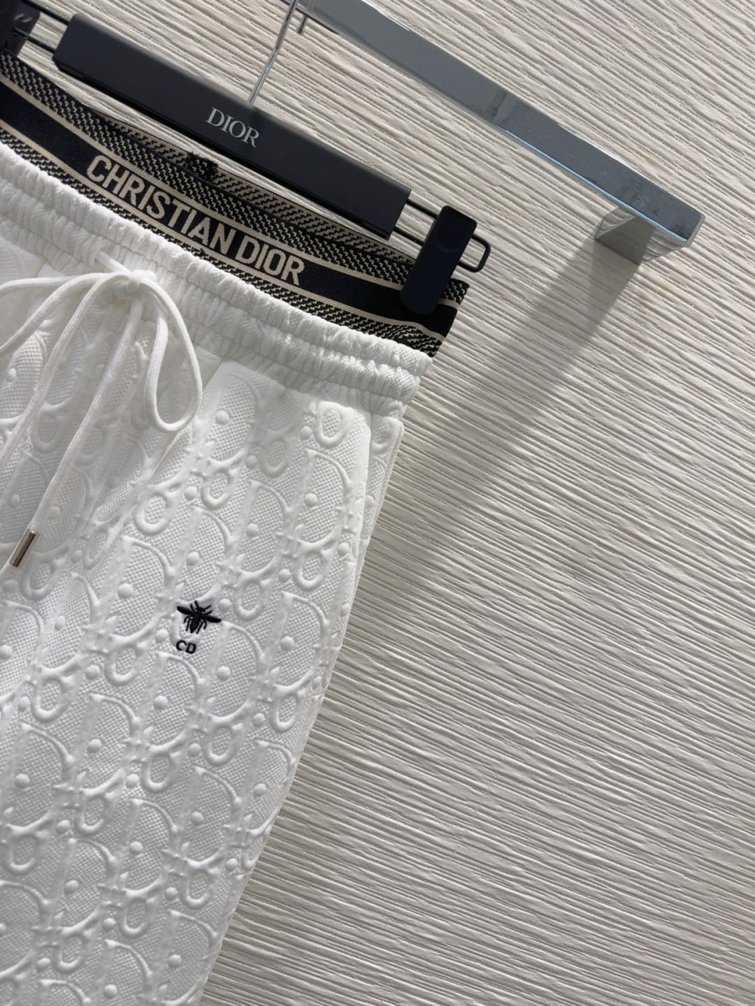 🛍️ Christian Dio* 👑2025FW新款 logo橡筋双腰设计休闲长裤 经典压花logo工