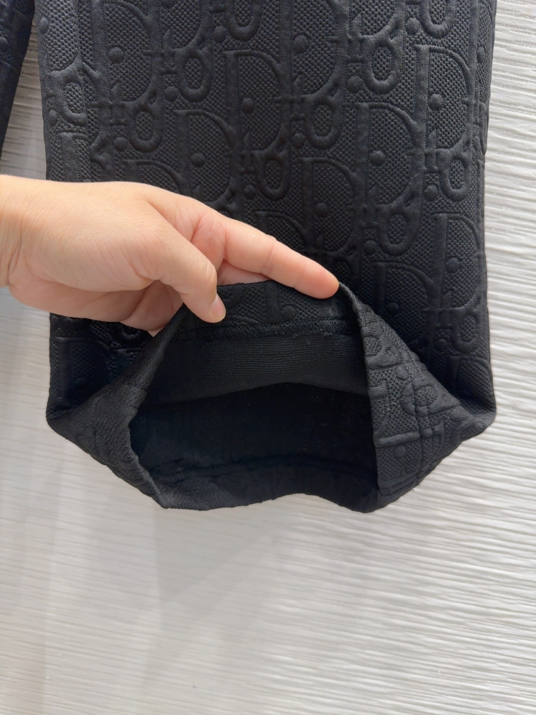 🛍️ Christian Dio* 👑2025FW新款 logo橡筋双腰设计休闲长裤 经典压花logo工