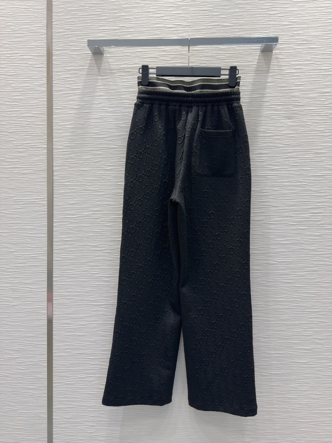 🛍️ Christian Dio* 👑2025FW新款 logo橡筋双腰设计休闲长裤 经典压花logo工