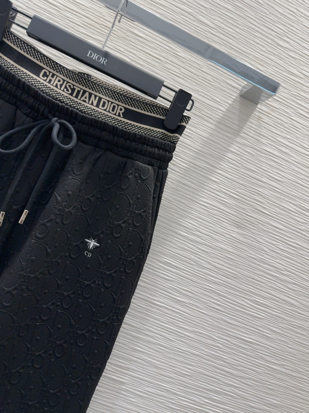 🛍️ Christian Dio* 👑2025FW新款 logo橡筋双腰设计休闲长裤 经典压花logo工