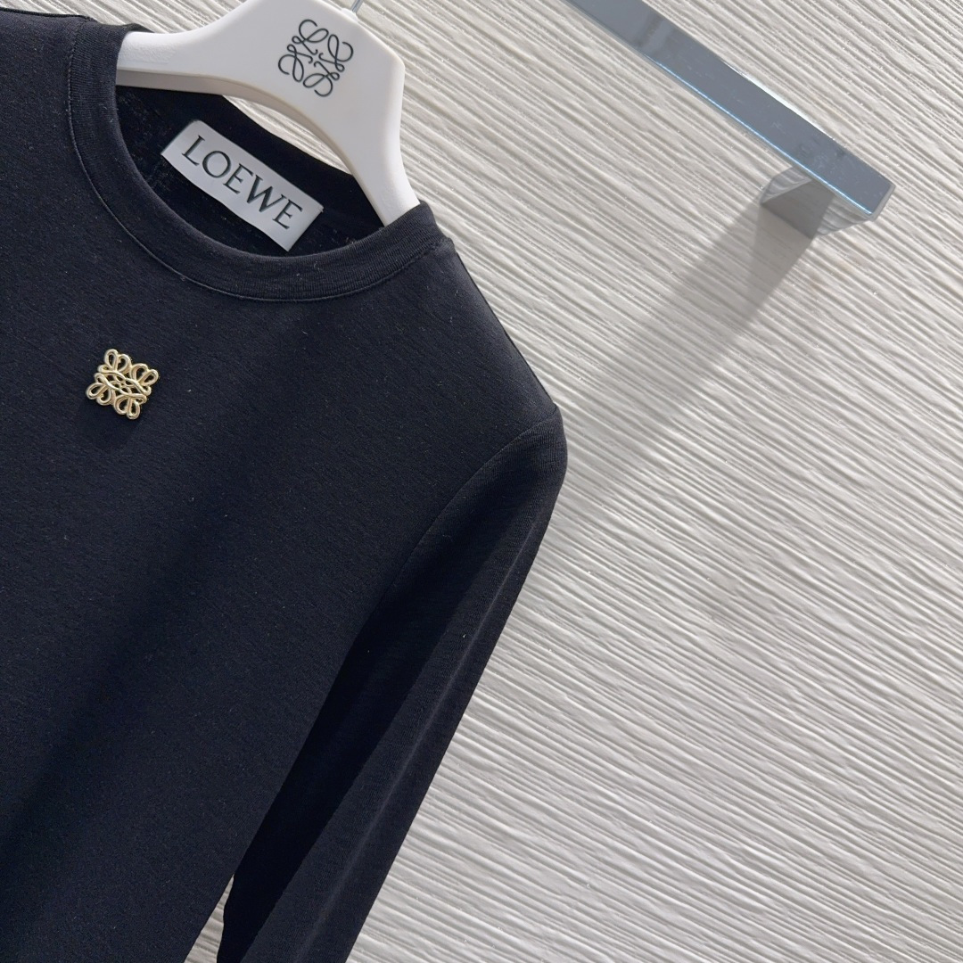 🛍️Loe w*e👑2025FW新款T恤 密度很高手感超好 真的费劲心血的一款！！细节完美常规版型！上身