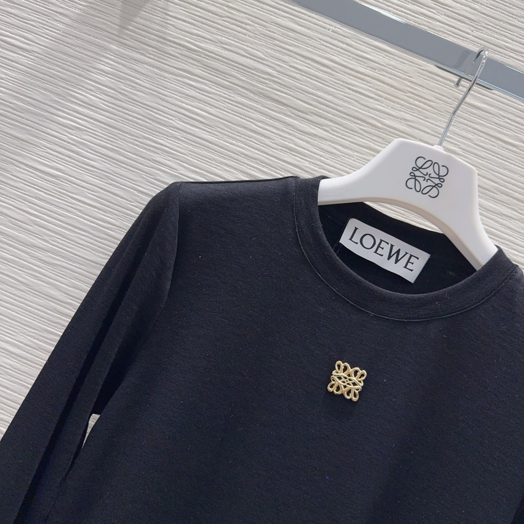 🛍️Loe w*e👑2025FW新款T恤 密度很高手感超好 真的费劲心血的一款！！细节完美常规版型！上身