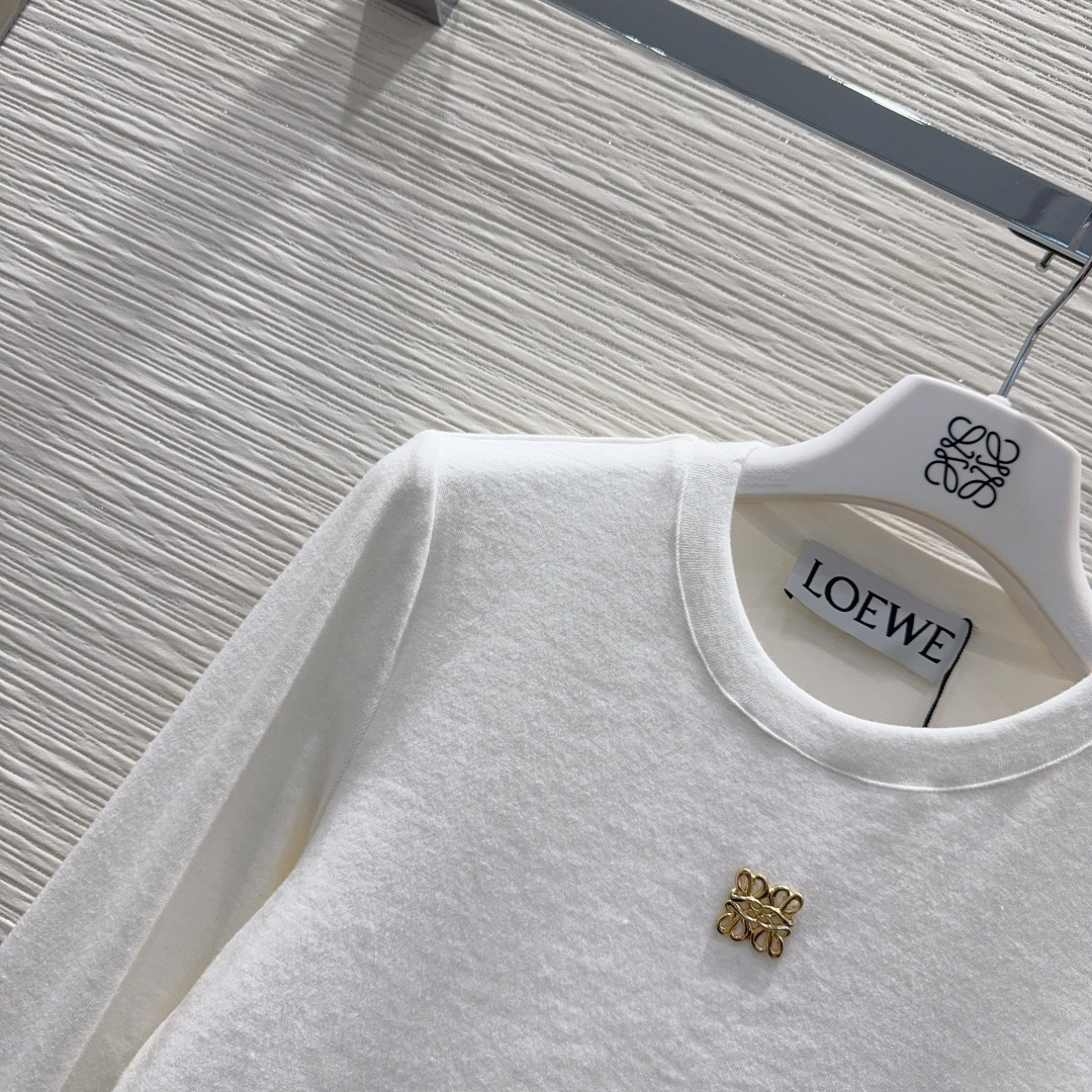 🛍️Loe w*e👑2025FW新款T恤 密度很高手感超好 真的费劲心血的一款！！细节完美常规版型！上身