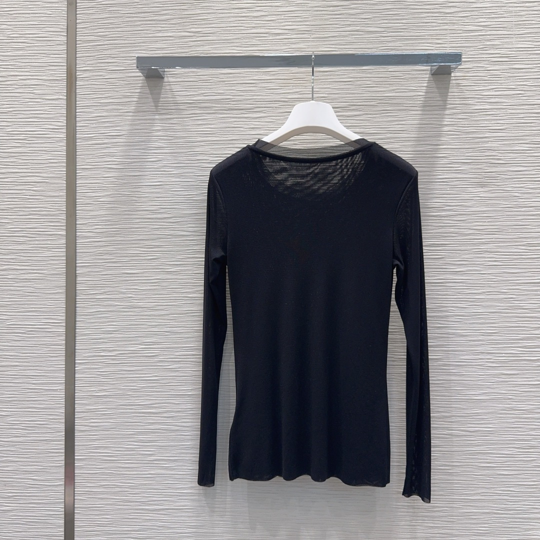 🛍️ Loe w*e 👑2025FW新款网纱打底衫 高级大气 柔软弹力很舒服 满满的穿搭高级感 半透视 