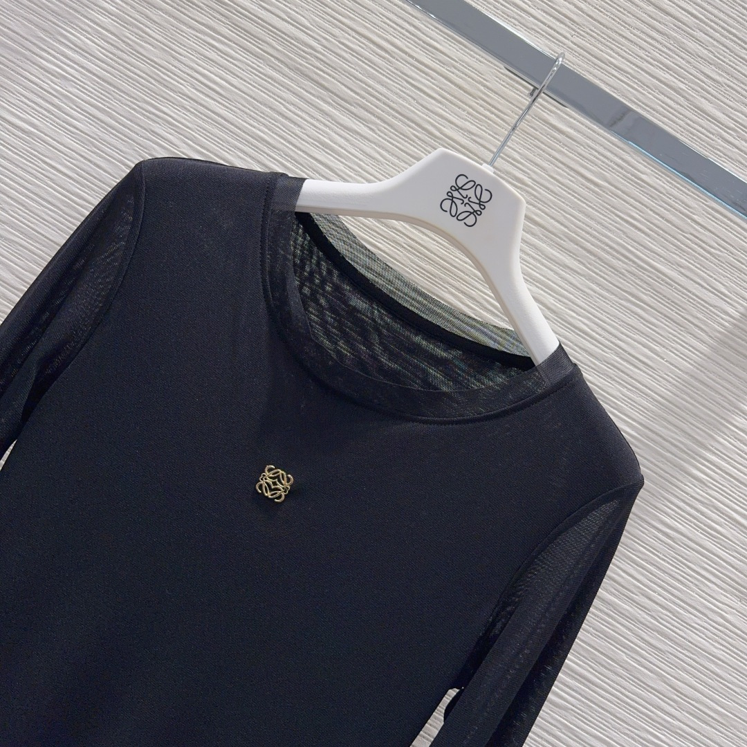 🛍️ Loe w*e 👑2025FW新款网纱打底衫 高级大气 柔软弹力很舒服 满满的穿搭高级感 半透视 