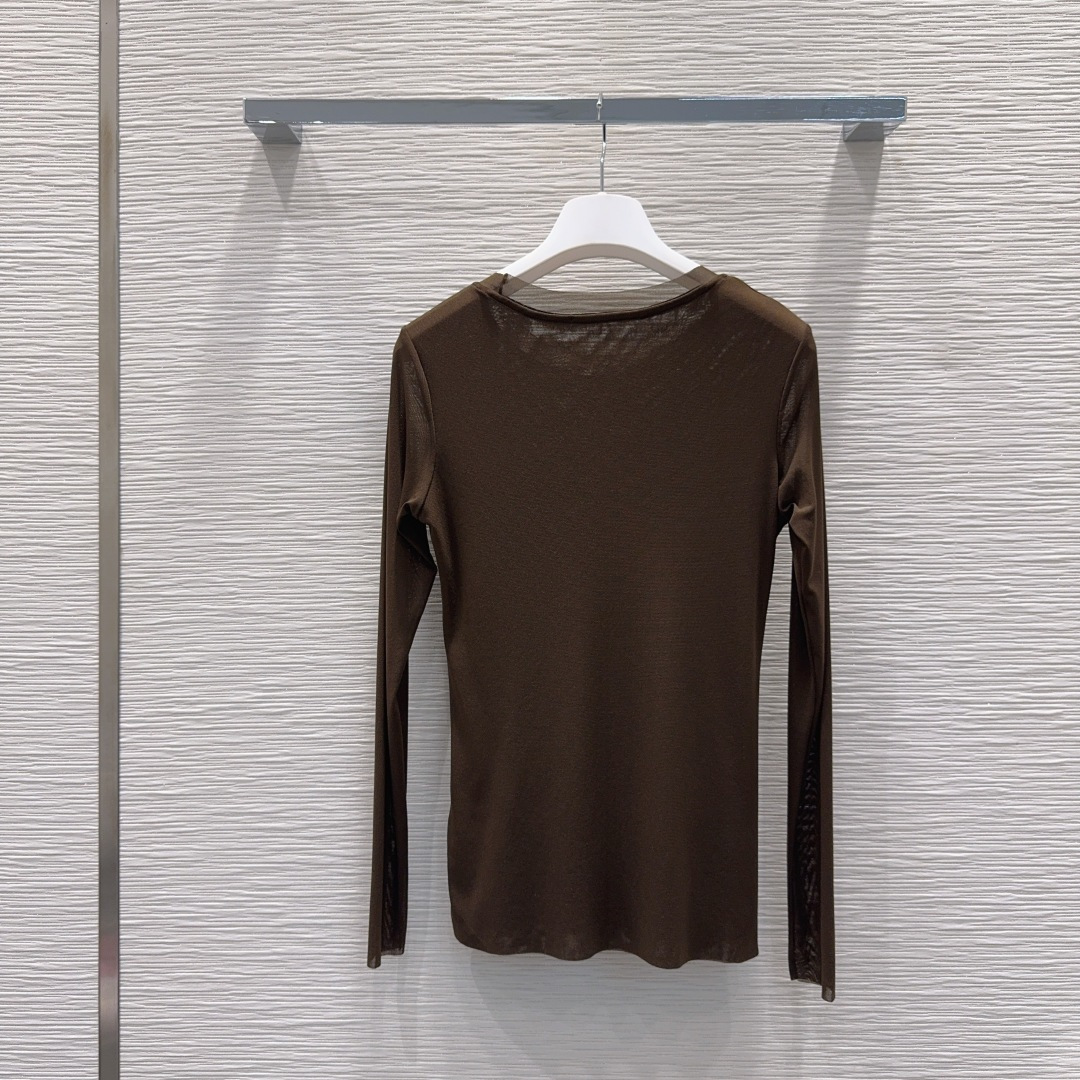 🛍️ Loe w*e 👑2025FW新款网纱打底衫 高级大气 柔软弹力很舒服 满满的穿搭高级感 半透视 