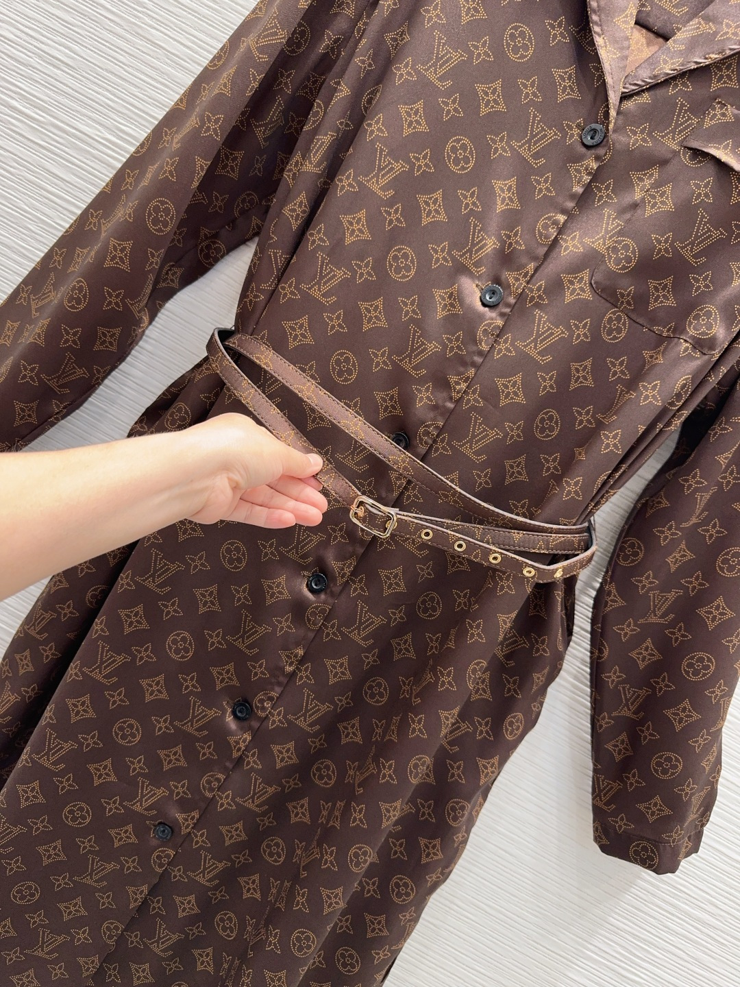 🛍️Louis Vuitto*👑2025FW最新时尚连衣裙 渗透印花 经典又有型 自带气场 面料质感很奈