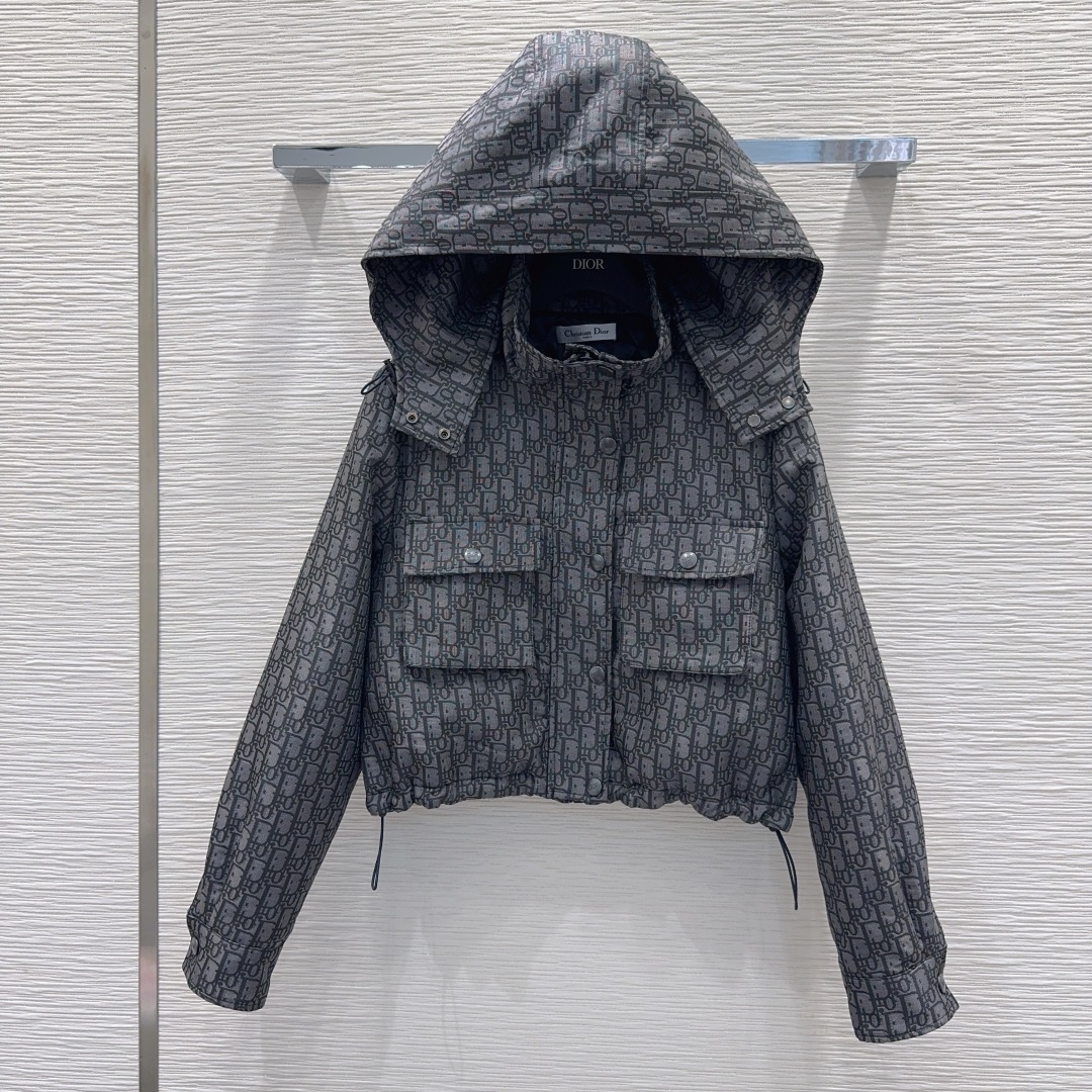 🛍️ Christian Dio* 👑2025FW新款夹棉短外套 印花面料 经典又有型 各种都能完美驾驭