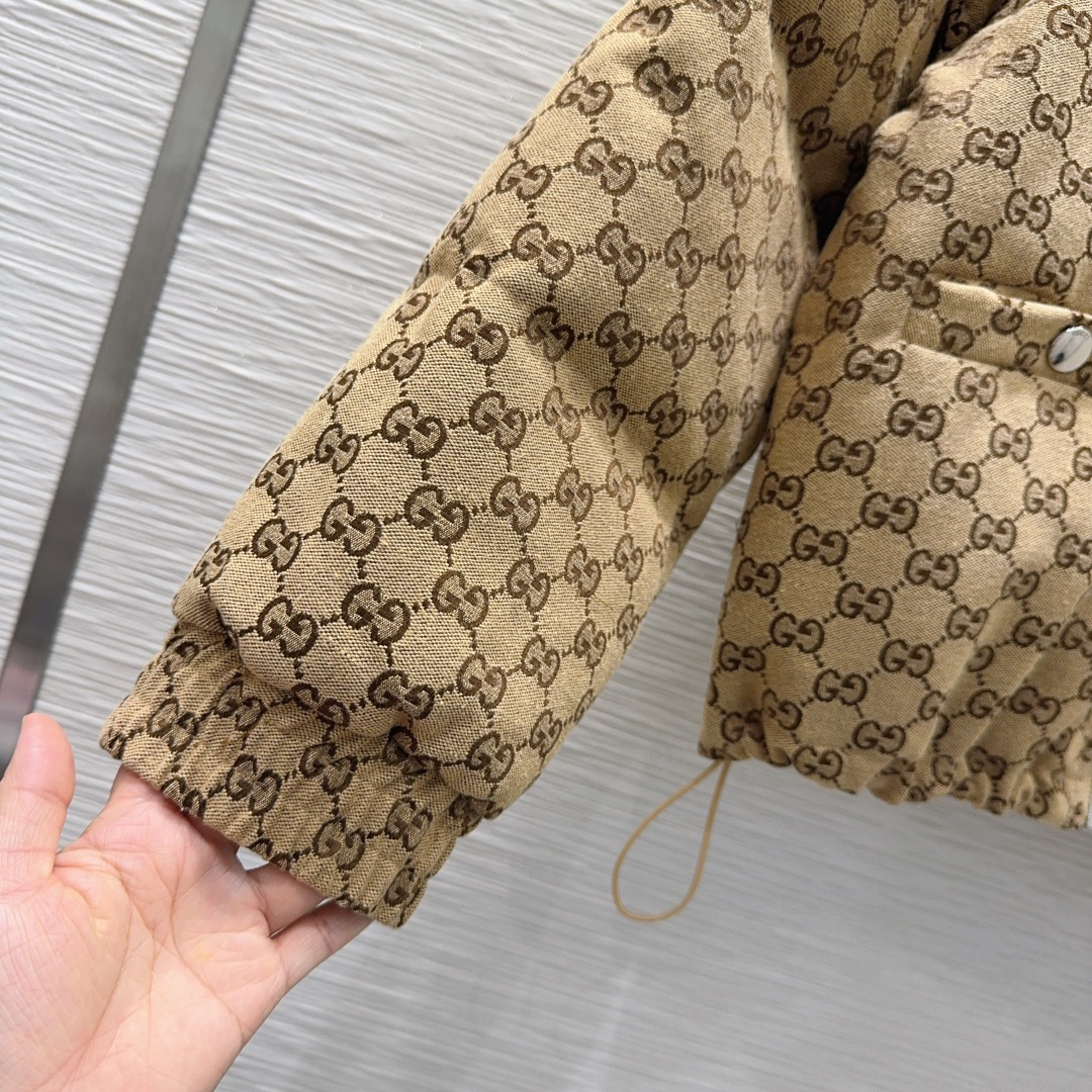 🛍️Gucc*👑2025FW新款羽绒服 填充物：90%白鹅绒 非常高级的进口高密度质地 提花面料 仔细看