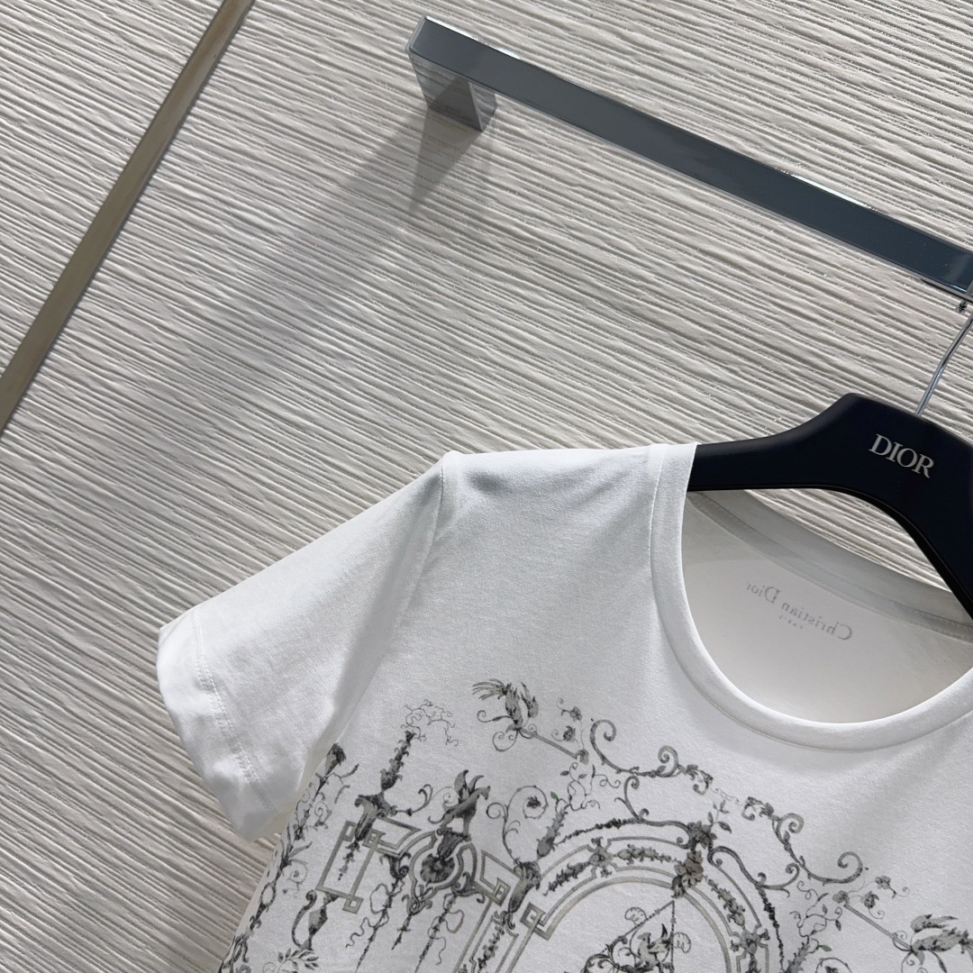 🛍️ Christian Dio* 👑2025FW新款T恤 密度很高手感超好 真的费劲心血的一款！！细节