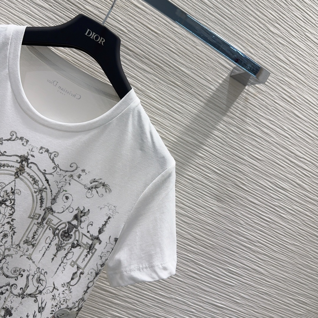 🛍️ Christian Dio* 👑2025FW新款T恤 密度很高手感超好 真的费劲心血的一款！！细节