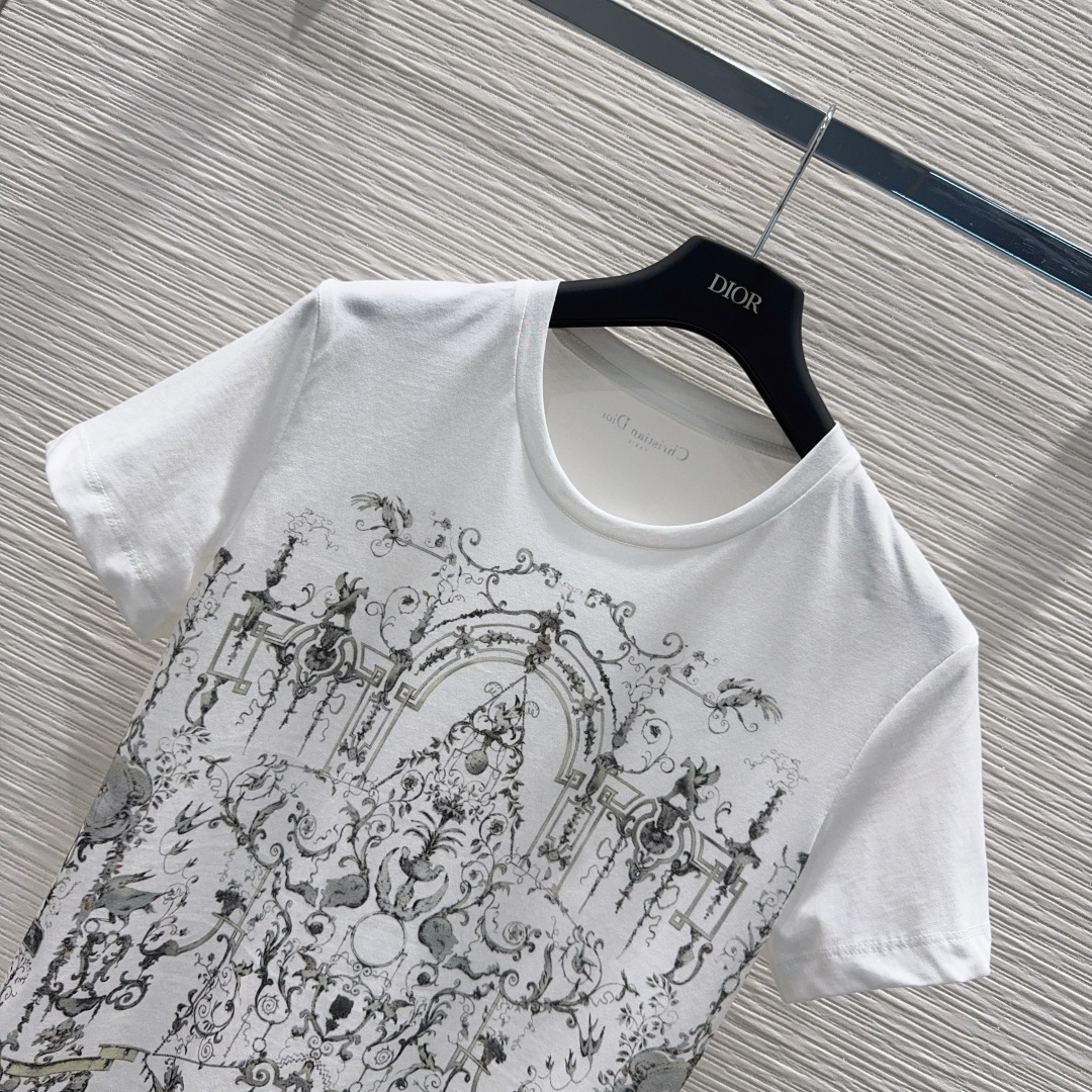 🛍️ Christian Dio* 👑2025FW新款T恤 密度很高手感超好 真的费劲心血的一款！！细节