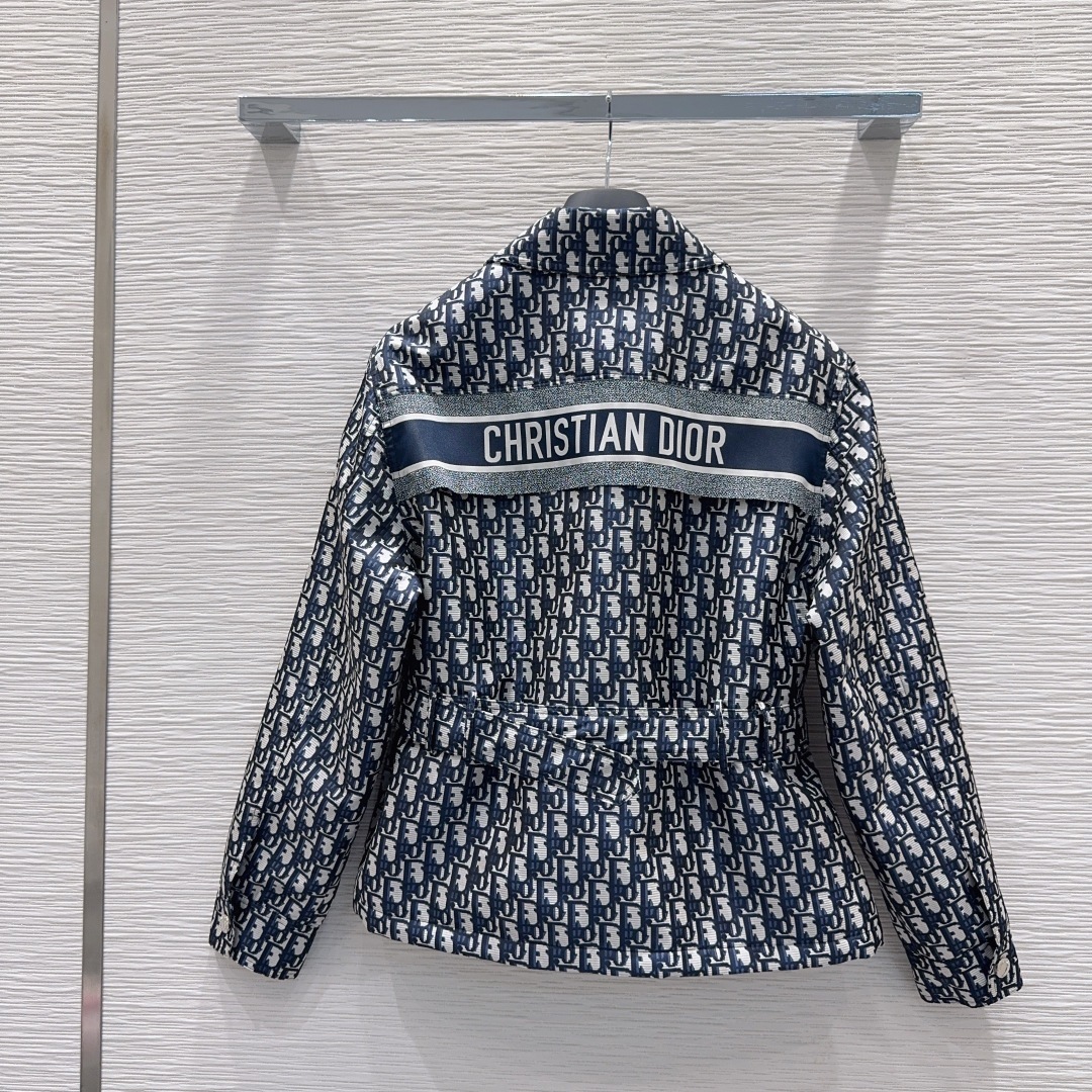 🛍️ Christian Dio* 👑2025FW新款夹棉翻领外套 提花面料 经典又有型 各种都能完美驾