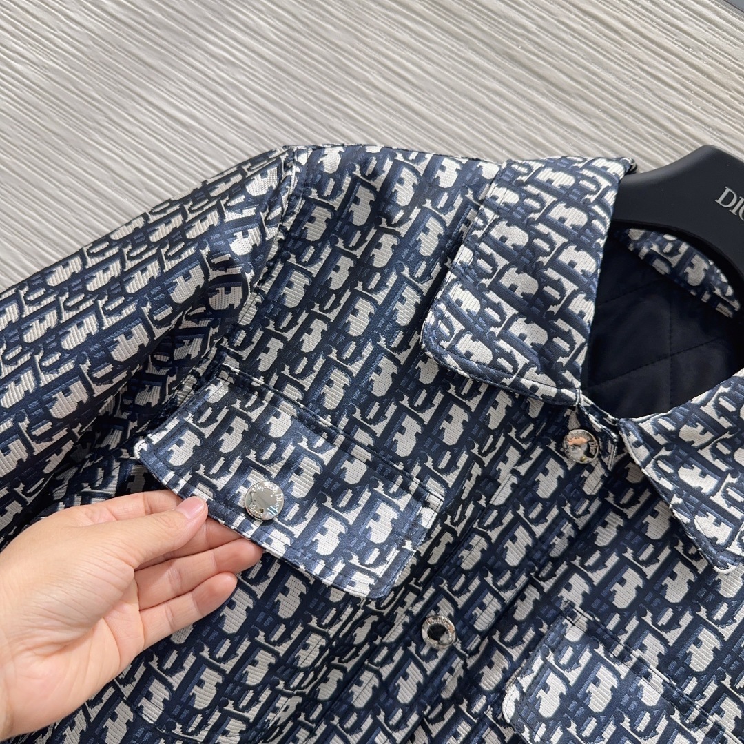 🛍️ Christian Dio* 👑2025FW新款夹棉翻领外套 提花面料 经典又有型 各种都能完美驾