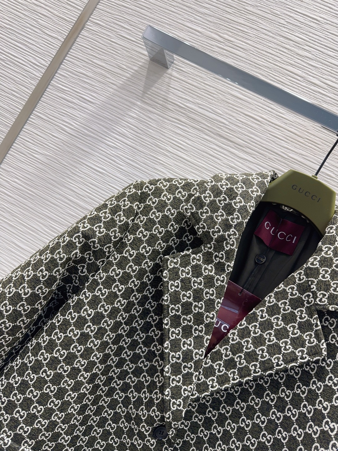 🛍️Gucc*👑2025FW新款长外套 一眼就爱上 非常高级的进口高密度质地 双G毛尼提花面料 仔细看细