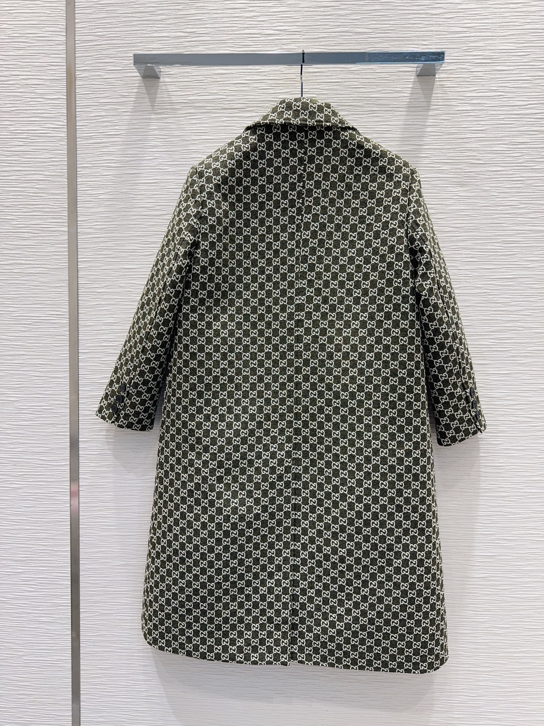 🛍️Gucc*👑2025FW新款长外套 一眼就爱上 非常高级的进口高密度质地 双G毛尼提花面料 仔细看细