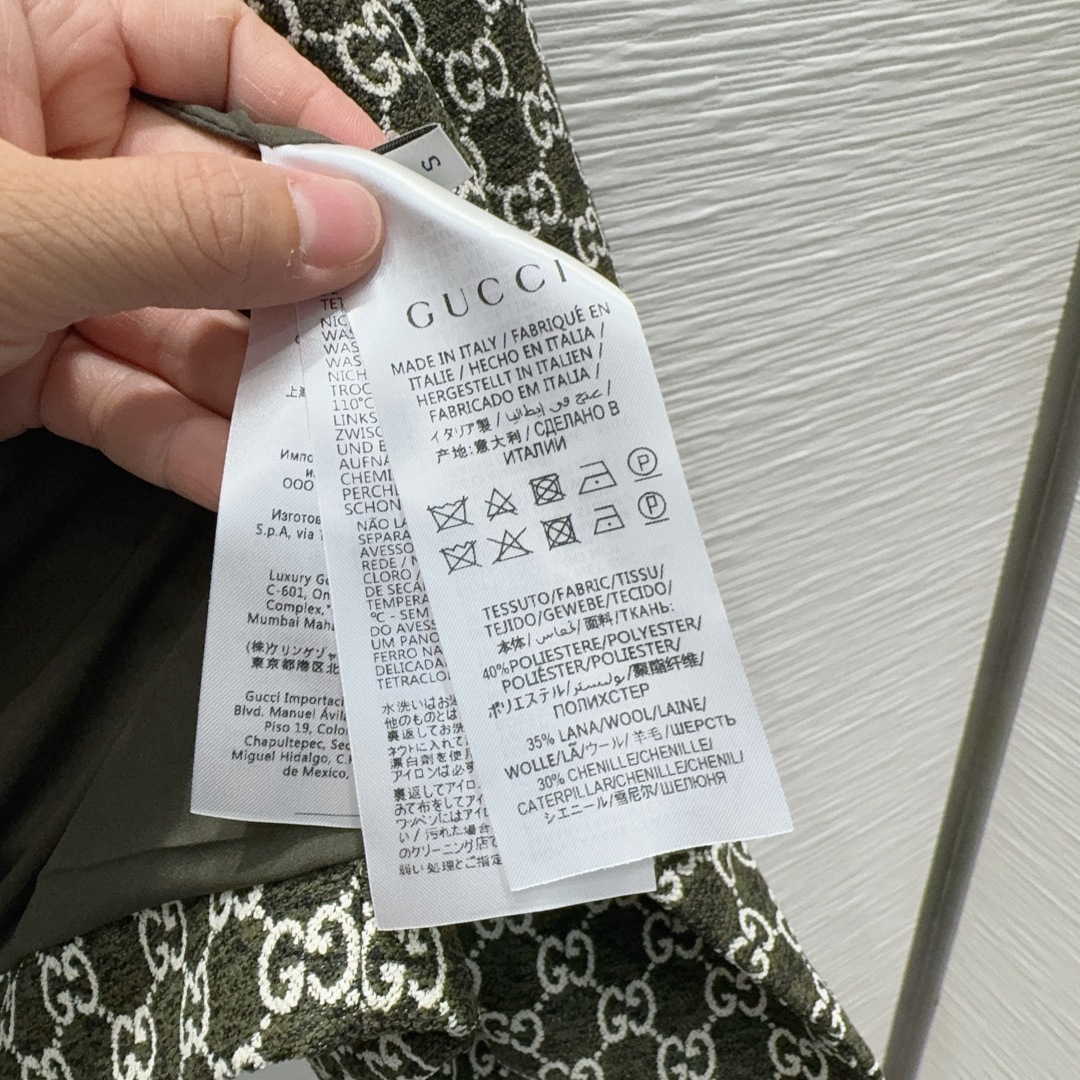 🛍️Gucc*👑2025FW新款套装 一眼就爱上 非常高级的进口高密度质地 双G毛尼提花面料 仔细看细节