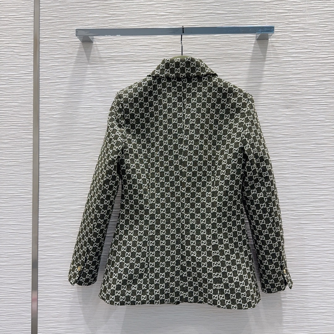 🛍️Gucc*👑2025FW新款套装 一眼就爱上 非常高级的进口高密度质地 双G毛尼提花面料 仔细看细节