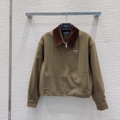 Prada 2025FW Stylish Jacket with Triangle Logo - Casual & Chic 5 Prada 2025FW Stylish Jacket with Triangle Logo - Casual & Chic