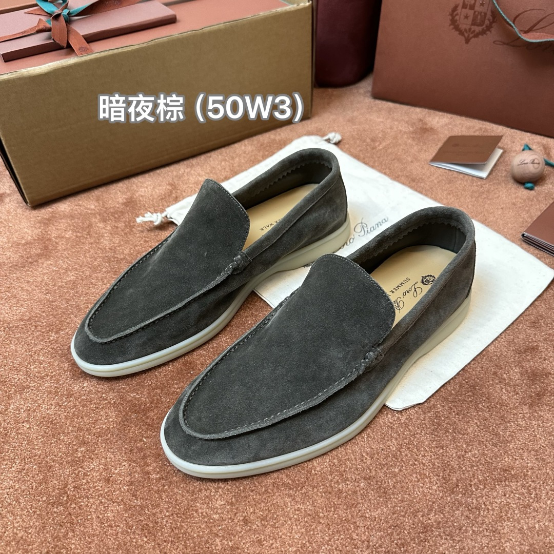 Loro Piana Мокасины Summer Walk мужские коричневые