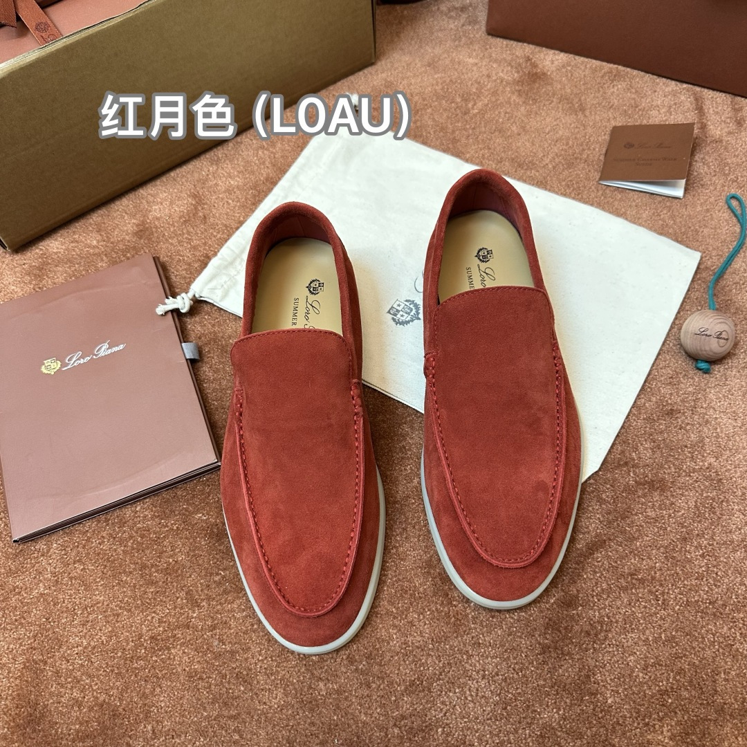 Мокасины Loro Piana Summer Walk мужские красные