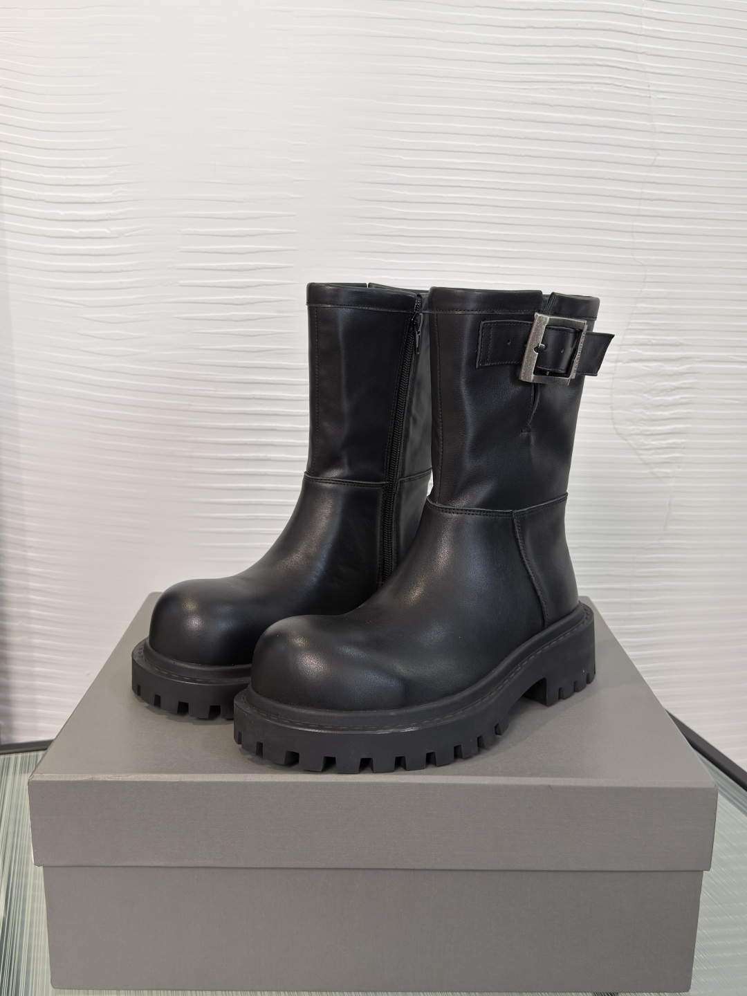 Balenciaga Chunky Round Toe Mid Boots