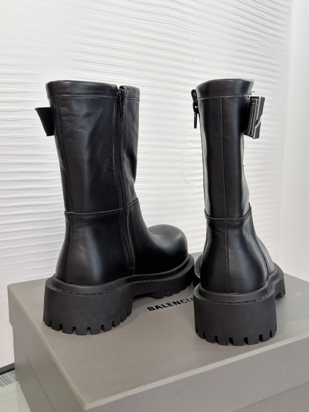 Balenciaga Chunky Round Toe Mid Boots
