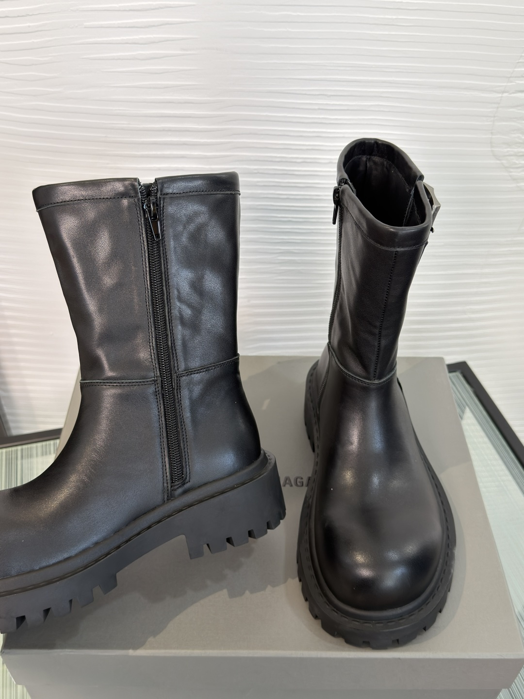 Balenciaga Chunky Round Toe Mid Boots