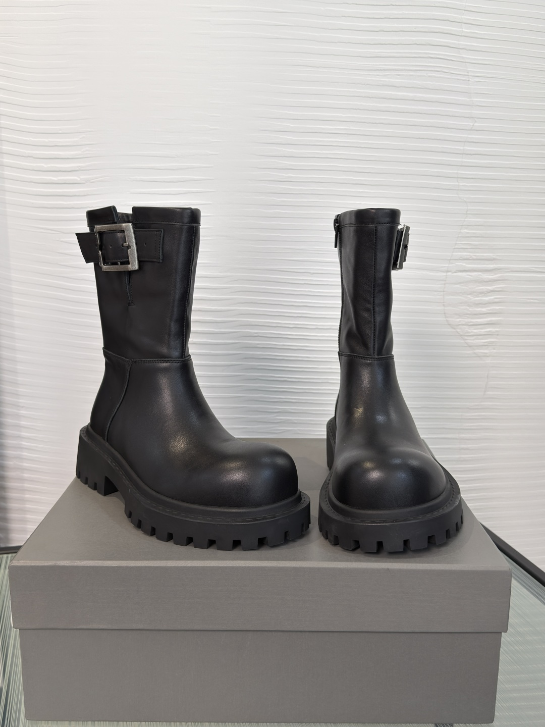 Balenciaga Chunky Round Toe Mid Boots
