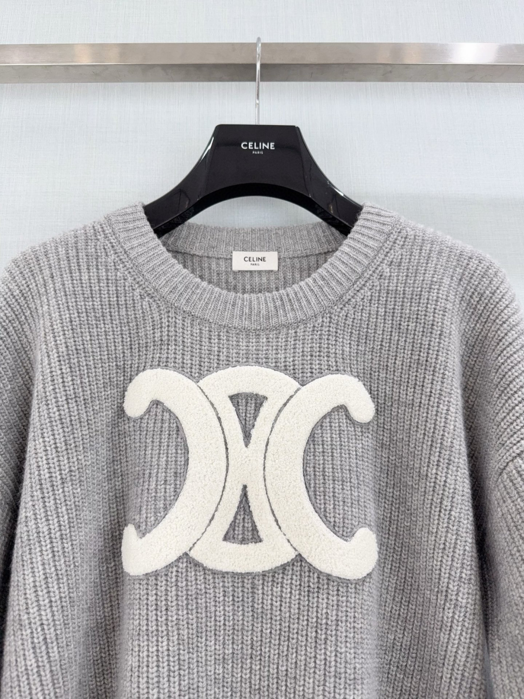Celine Wool Sweater With Triomphe Logo - Classic Knitwear 6 cmp i1754385429284 7192 0 3