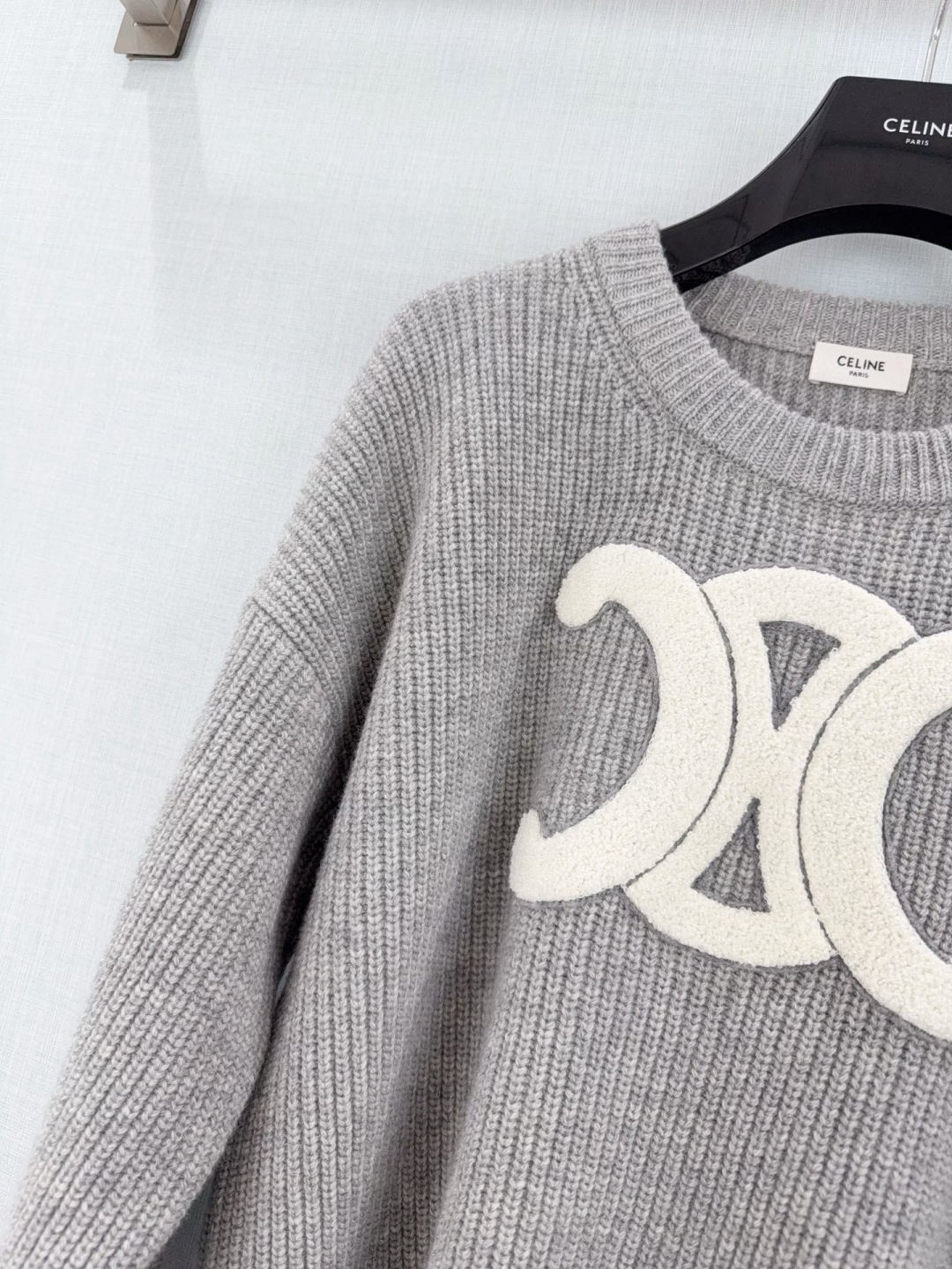 Celine Wool Sweater With Triomphe Logo - Classic Knitwear 4 cmp i1754385430565 3024 0 1