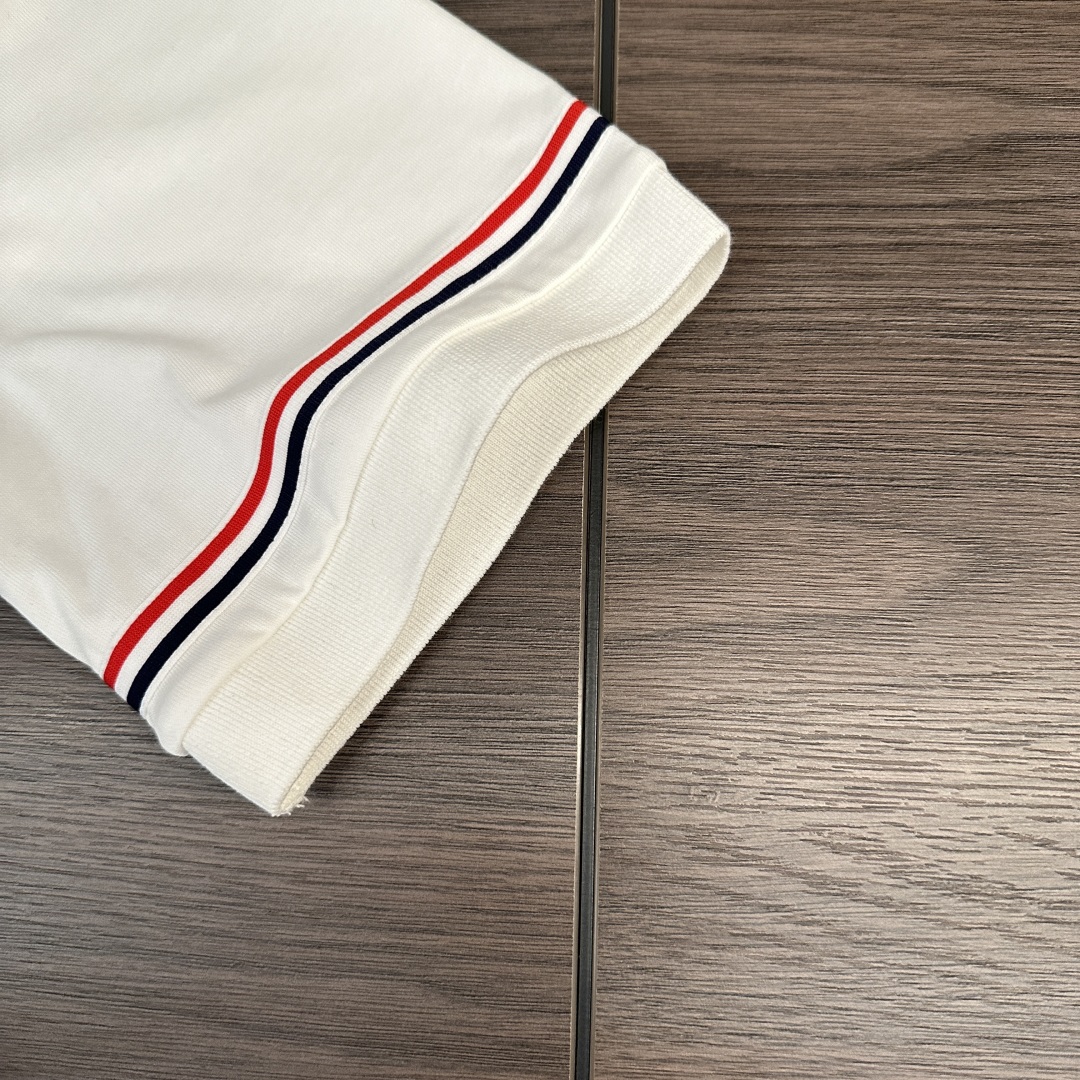 Thom Browne White Cotton Polo Shirt with Signature Stripe Detail 7 cmp i1750056693198 3770 0 5