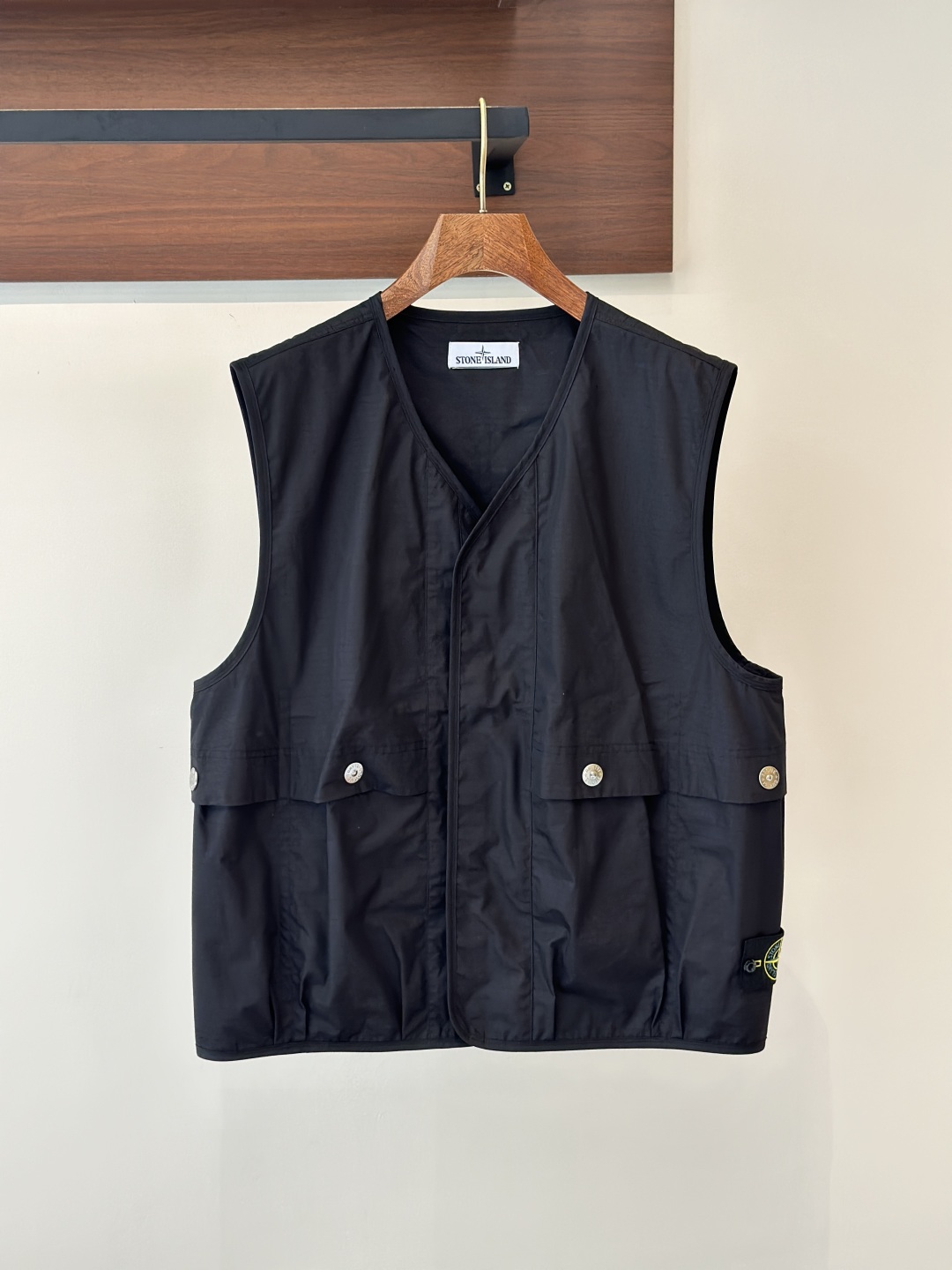 Stone Island Cotton Ripstop Vest - Sleeveless Workwear Outerwear