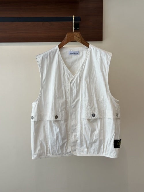 Stone Island Cotton Ripstop Vest Sleeveless Jacket - Exceptional Quality 1 Stone Island Cotton Ripstop Vest Sleeveless Jacket - Exceptional Quality