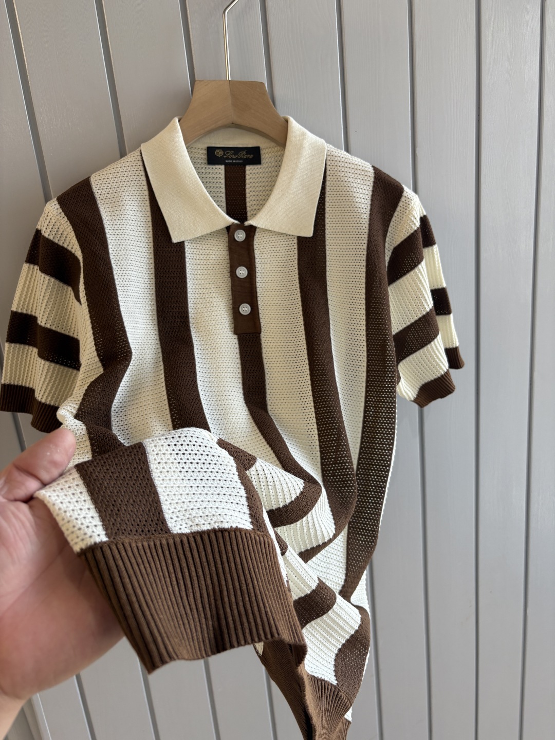 Luxury Diamond Jacquard Polo Shirt: Cashmere & Silk Blend, Short Sleeve 9 cmp i1747030614535 9709 0 7