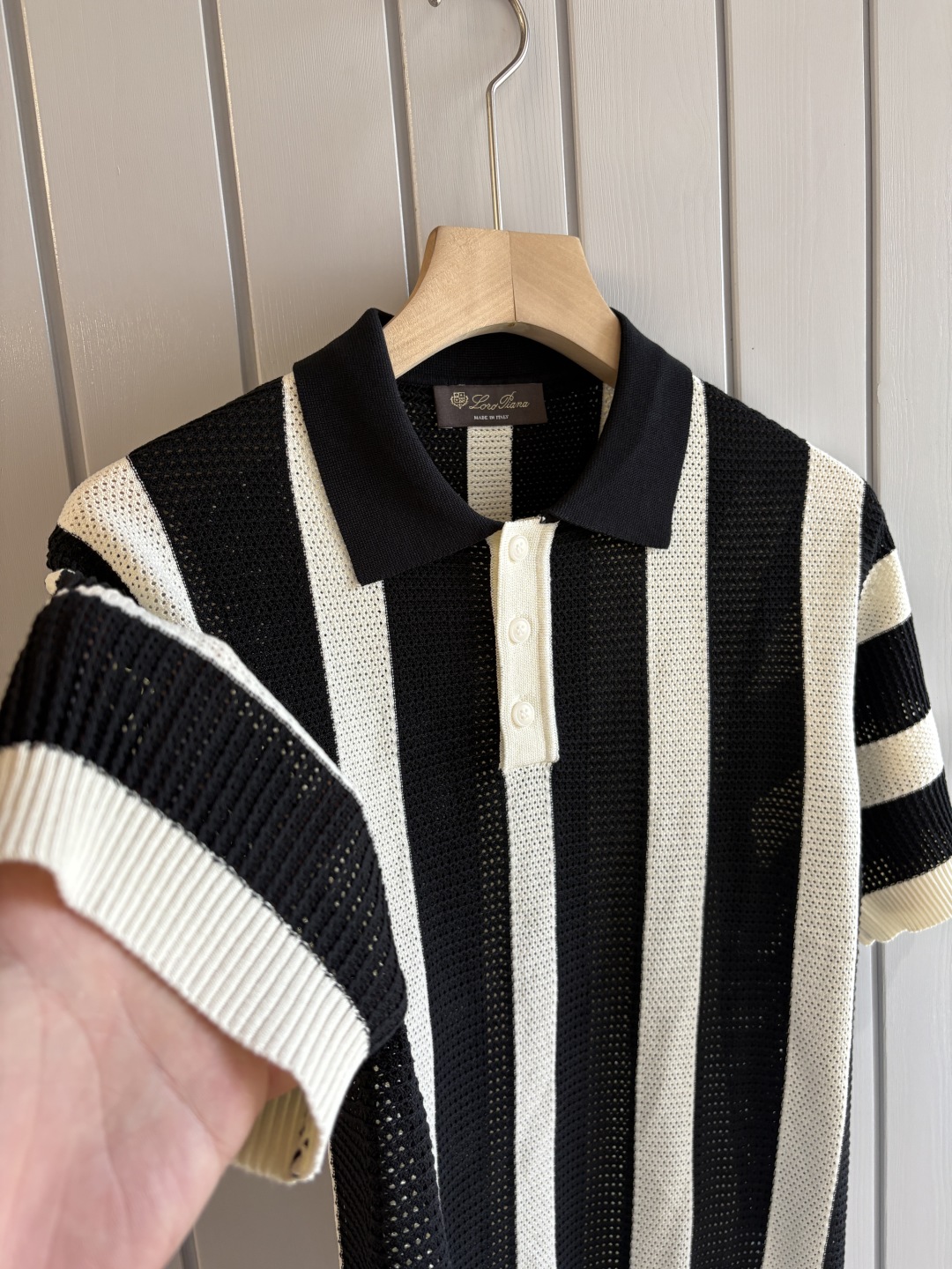 Luxury Diamond Jacquard Polo Shirt: Cashmere & Silk Blend, Short Sleeve 7 cmp i1747030715393 4690 0 5