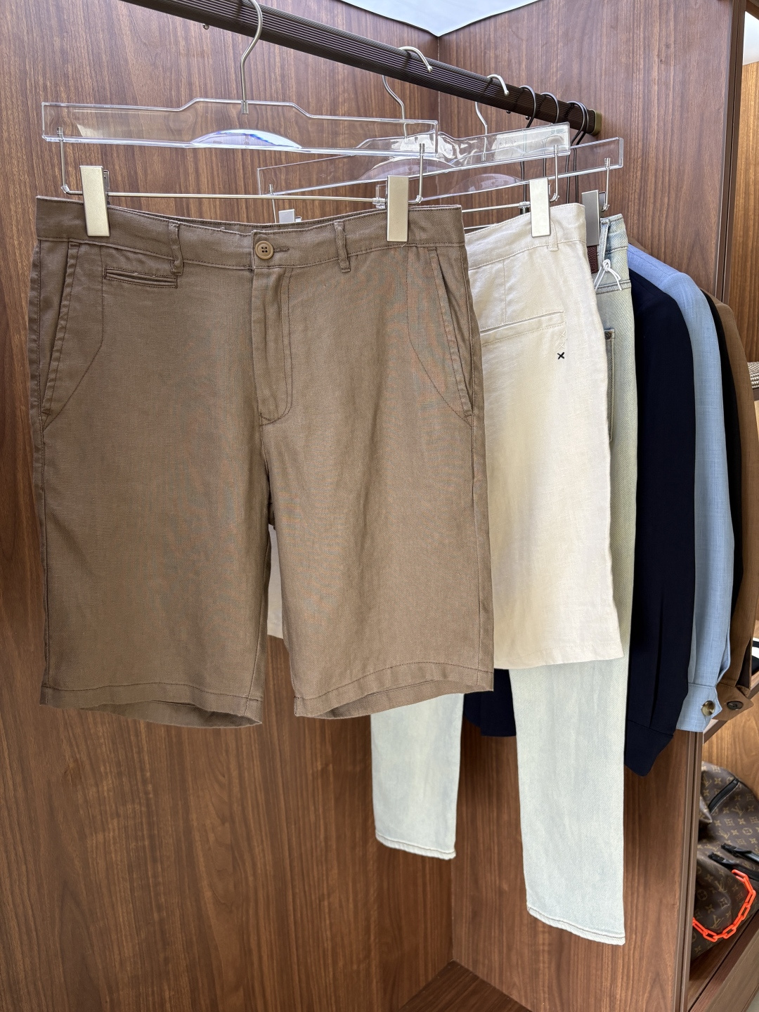 Z家2025春夏刺绣标识100 ％全麻时尚休闲裤 裤子无节制的创造动感兼具吸引力🧲,完美着装让时尚商务休