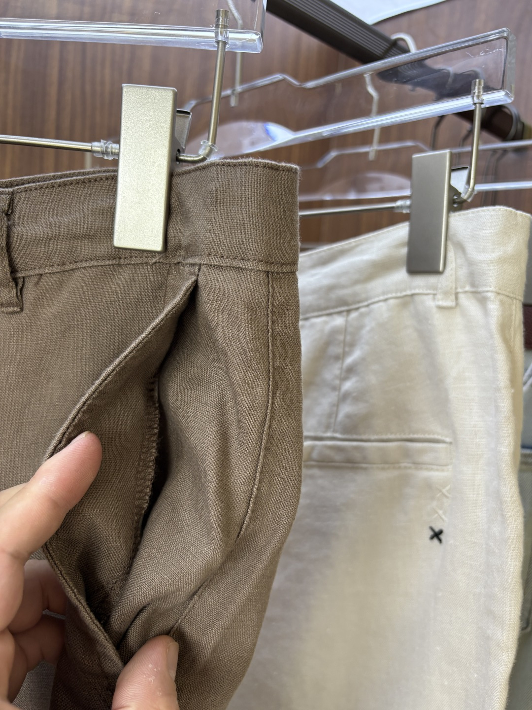 Z家2025春夏刺绣标识100 ％全麻时尚休闲裤 裤子无节制的创造动感兼具吸引力🧲,完美着装让时尚商务休