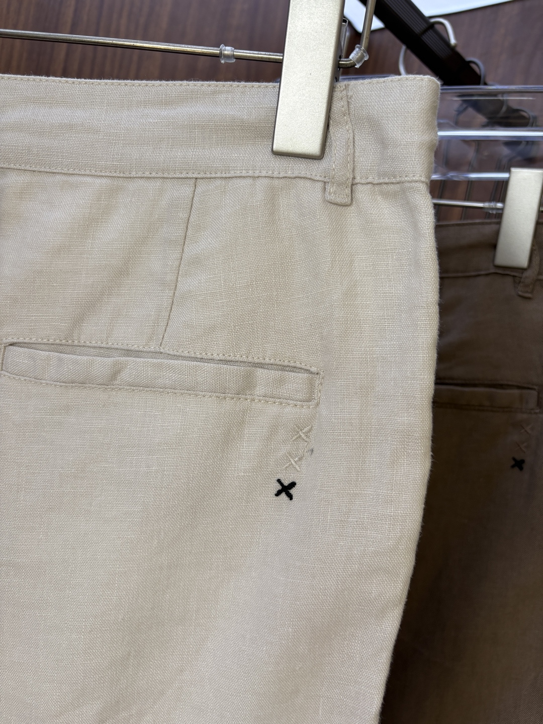 Z家2025春夏刺绣标识100 ％全麻时尚休闲裤 裤子无节制的创造动感兼具吸引力🧲,完美着装让时尚商务休